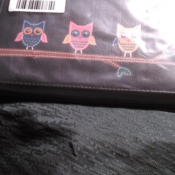 Owl Design Black Wallet - Picture 11 of 14